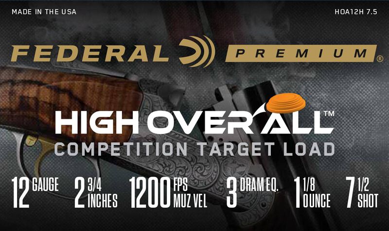 High Over All, 12 Gauge, 7.5 Shot, 2-3/4 in, 1 1/8 oz, 1200 fps