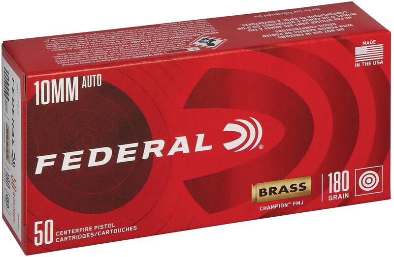 Champion Training, 10mm Auto, 180 Grain, Full Metal Jacket, 1200 fps