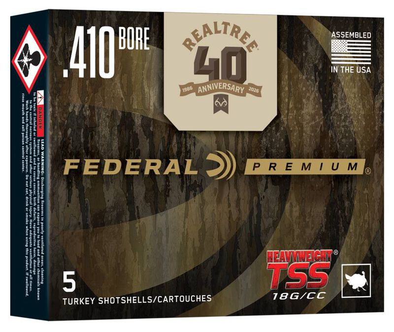 HEAVYWEIGHT TSS Realtree 40th Anniversary Edition, 410 Bore, 9 Shot, 3 in, 13/16 oz, 1100 fps 410 Bore Ammo - 5 Shells of #9 Shot Ammunition ammunition