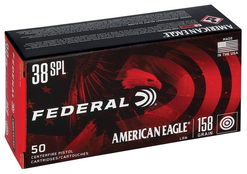 American Eagle Handgun, 38 Special, 158 Grain, Lead Round Nose, 770 fps