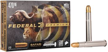 Safari Trophy Bonded Sledgehammer Solid, 470 Nitro Express, 500 Grain, Trophy Bonded Sledgehammer Solid, 2150 fps