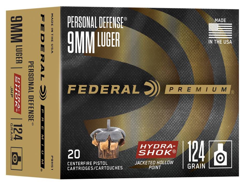 Federal 9mm 124gr Hydra-Shok – Reliable 9mm Luger Defense Ammo, 1120 fps, 20 Rounds - Image 3