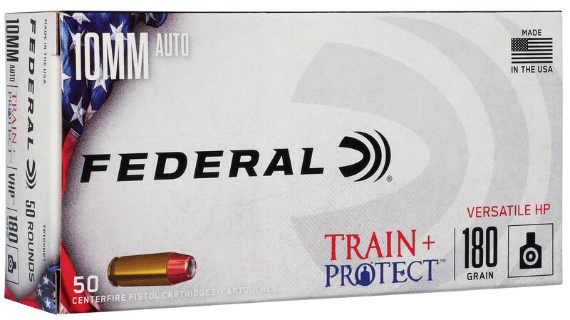 Train + Protect, 10mm Auto, 180 Grain, Versatile Hollow Point, 1175 fps