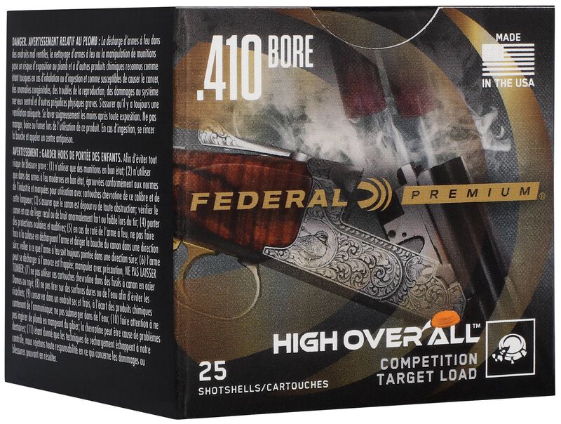High Over All, 410 Bore, 9 Shot, 2-1/2 in, 1/2 oz, 1275 fps