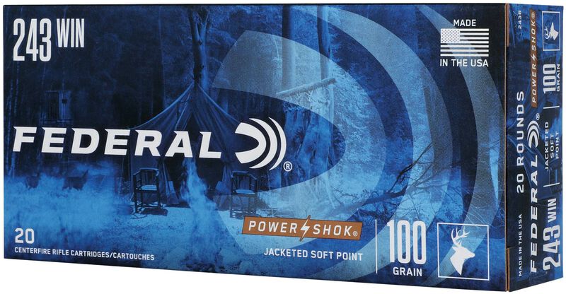 Power-Shok Rifle, 243 Win, 100 Grain, Jacketed Soft Point, 2960 fps