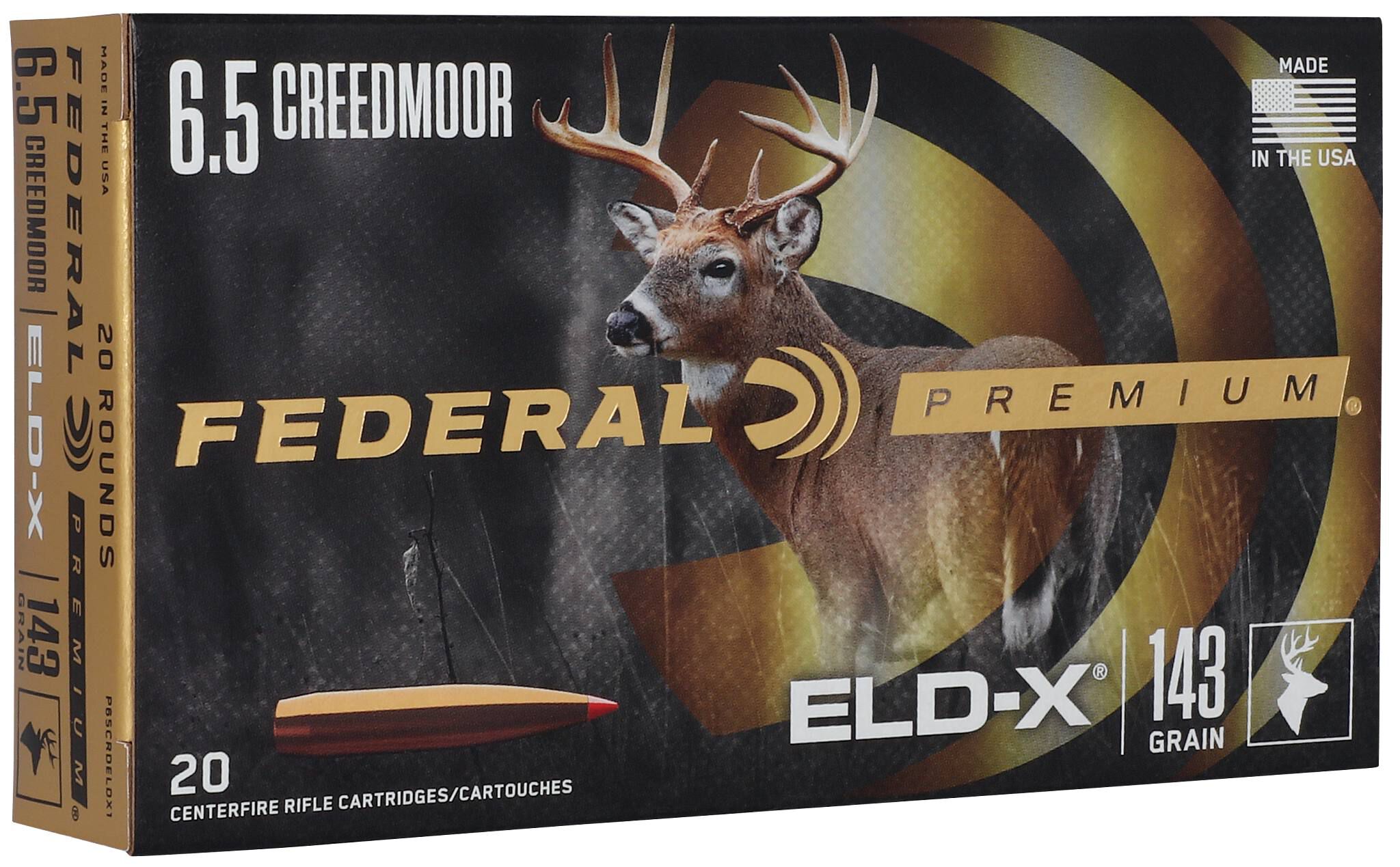 Federal 65 Creedmoor 143gr ELD-X – Powerful 6.5 Creedmoor Hunting Ammo, 2700 fps, 20 Rounds 4 Federal 65 Creedmoor 143gr ELD-X – Powerful 6.5 Creedmoor Hunting Ammo, 2700 fps, 20 Rounds - Image 4
