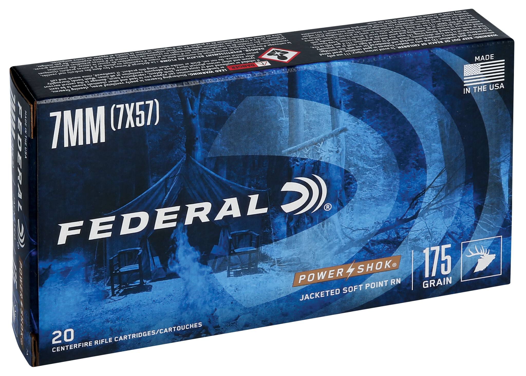 Buy Power-Shok Rifle 7mm Mauser Ammo | 175 Grain, 2390 FPS | Federal