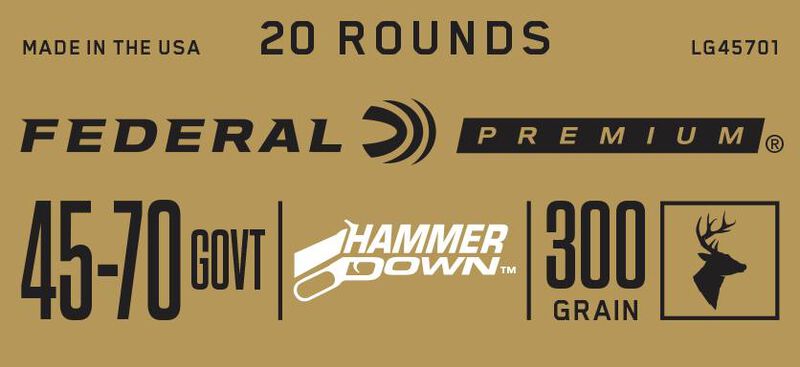 HammerDown Rifle, 45-70 Government, 300 Grain, Bonded Soft Point, 1850 fps