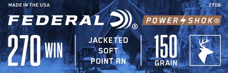 Power-Shok Rifle, 270 Win, 150 Grain, Jacketed Soft Point, 2830 fps