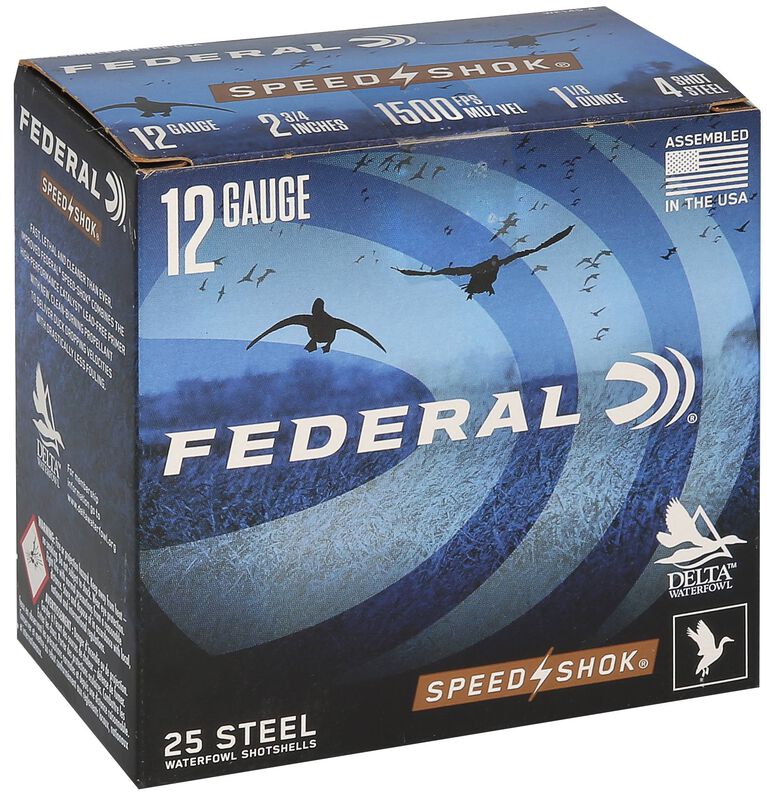 Speed-Shok, 12 Gauge, 4 Shot, 2-3/4 in, 1 1/8 oz, 1500 fps