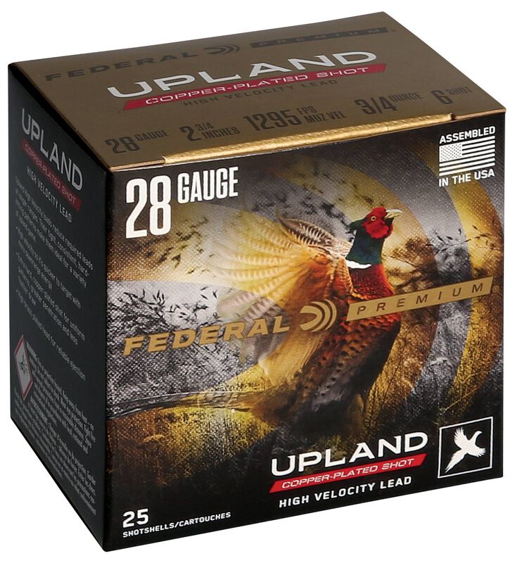 Upland High Velocity, 28 Gauge, 6 Shot, 2-3/4 in, 3/4 oz, 1295 fps