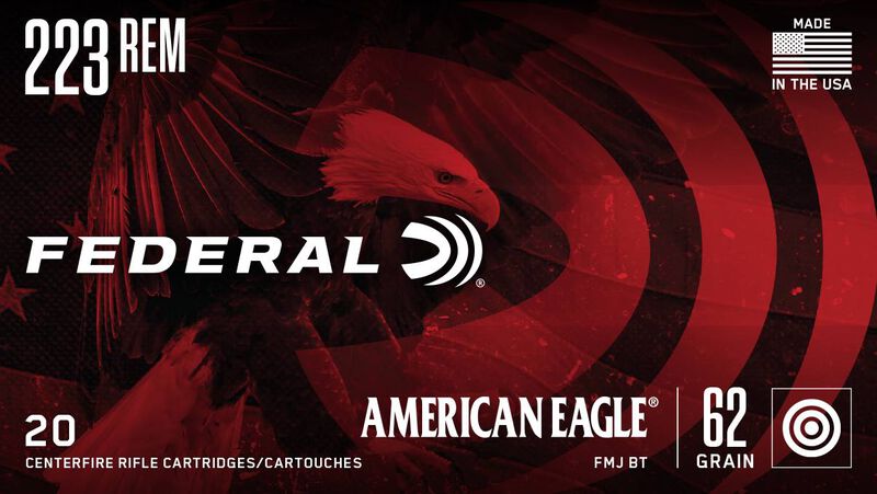 American Eagle Rifle, 223 Rem, 62 Grain, Full Metal Jacket Boat-Tail, 3020 fps