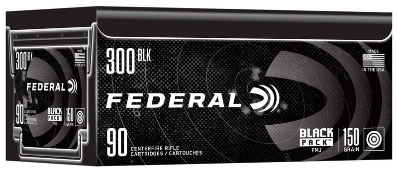 Black Pack Rifle, 300 Blackout, 150 Grain, Full Metal Jacket Boat-Tail, 1900 fps