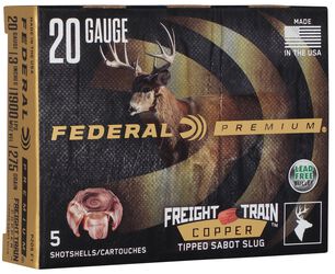 Freight Train Copper Sabot Slug, 20 Gauge, 275 Grain, 3 in, 1900 fps