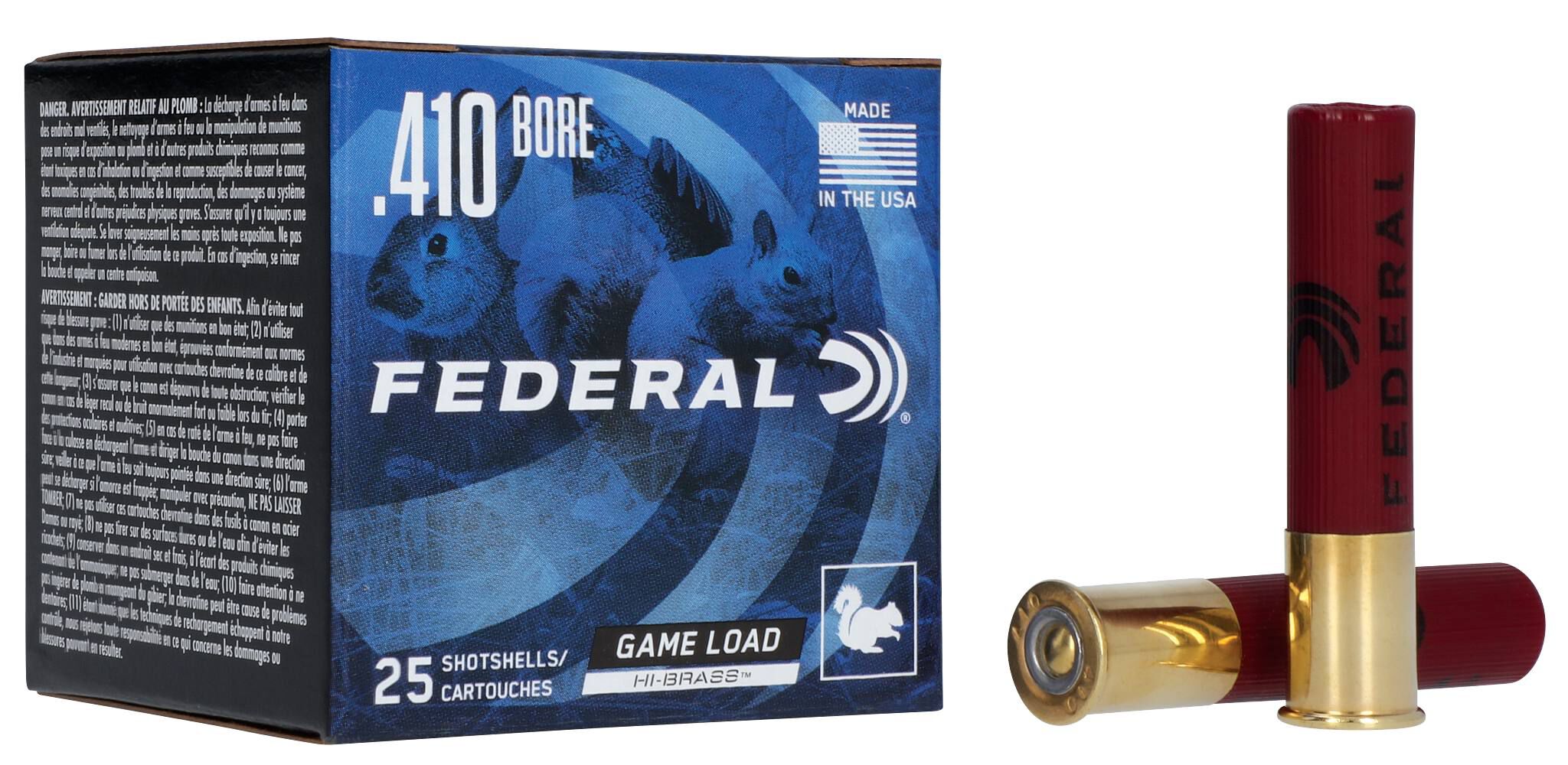 Federal Game-Shok 410 Bore Quail Load – Superb 2 1/2 Inch Hi-Brass Game Loads, 25 Shells - Image 2