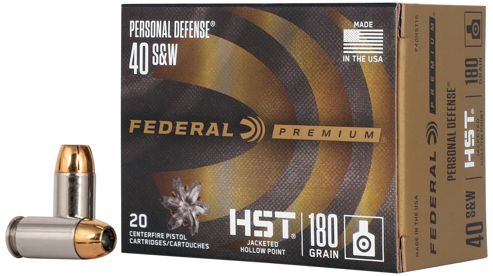 Federal 40 S&W 180gr HST – Reliable .40 S&W Defense Ammo, 1010 fps, 20 Rounds 2 Federal 40 S&W 180gr HST – Reliable .40 S&W Defense Ammo, 1010 fps, 20 Rounds - Image 2