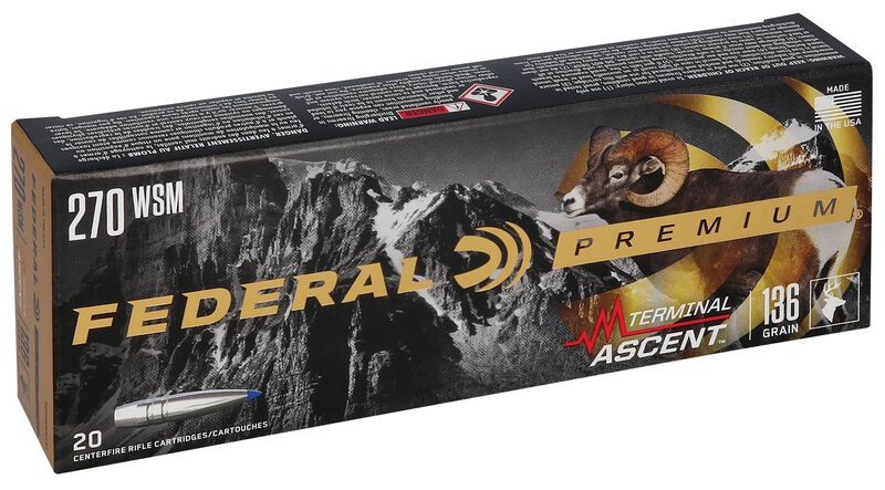 Terminal Ascent, 270 WSM, 136 Grain, Terminal Ascent, 3240 fps