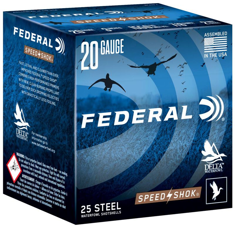 Speed-Shok, 20 Gauge, 2 Shot, 3 in, 7/8 oz, 1550 fps