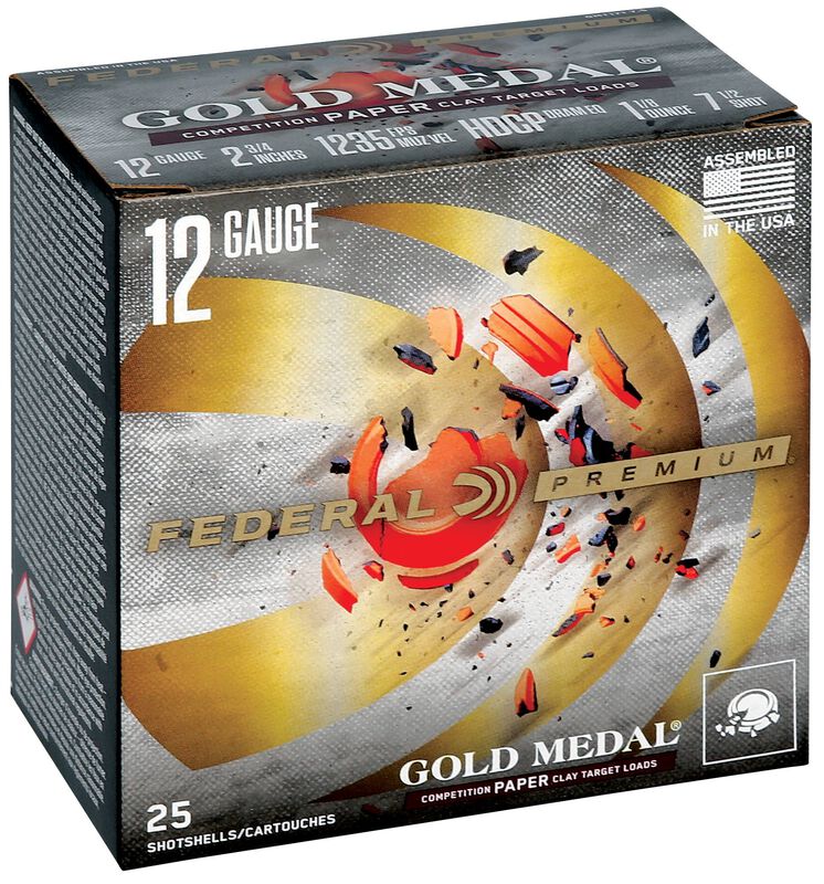 Gold Medal Paper, 12 Gauge, 7.5 Shot, 2-3/4 in, 1 1/8 oz, 1235 fps