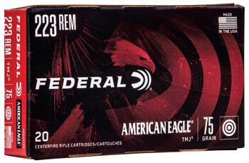 American Eagle Rifle, 223 Rem, 75 Grain, Total Metal Jacket, 2775 fps