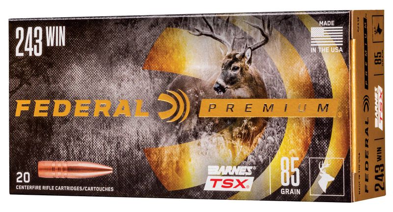Barnes TSX, 243 Win, 85 Grain, Barnes Triple-Shock X Bullet (TSX), 3200 fps
