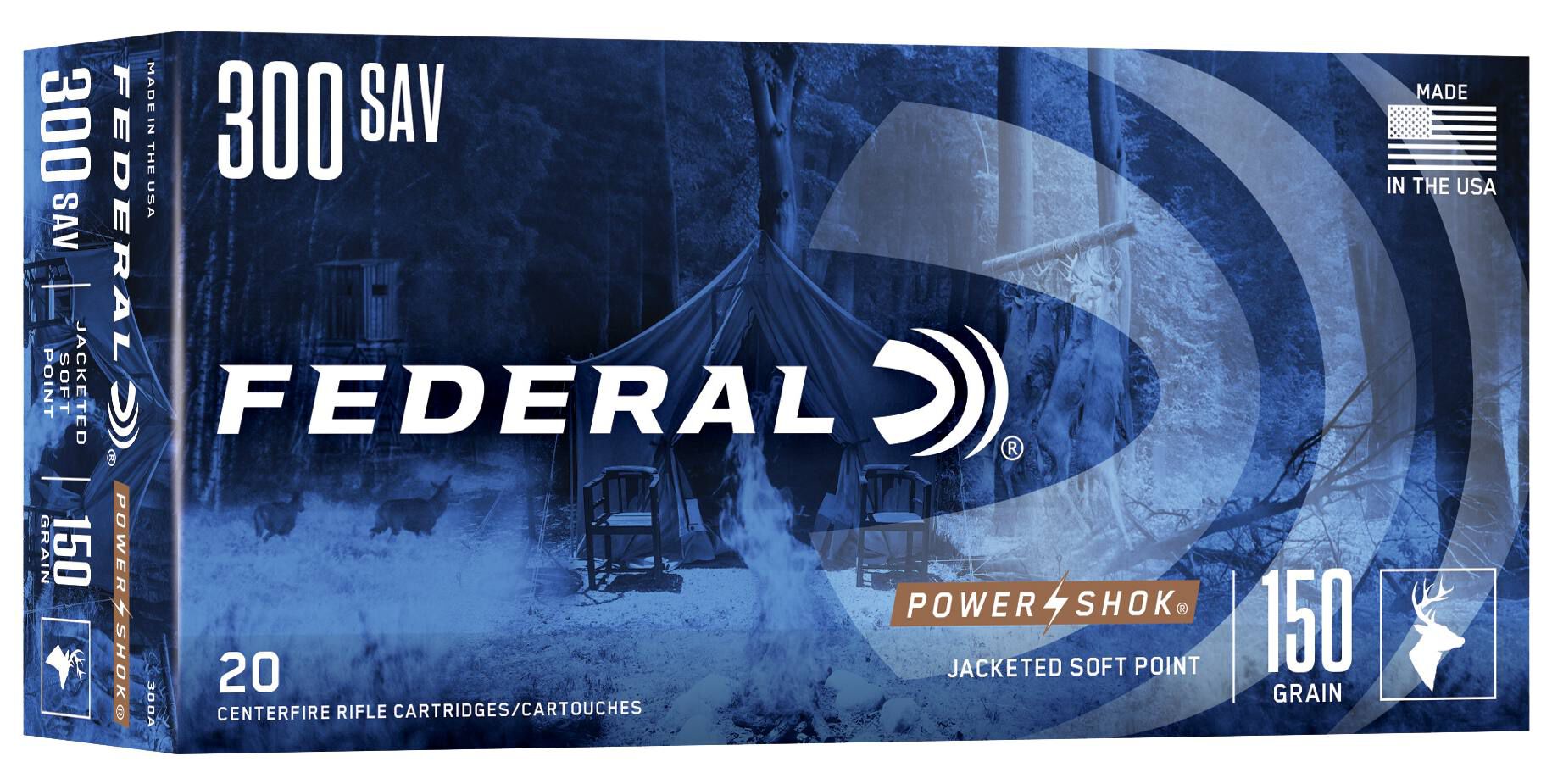 Federal 300 Savage 150gr JSP – Proven .300 Savage Hunting Ammo, 2630 fps, 20 Rounds