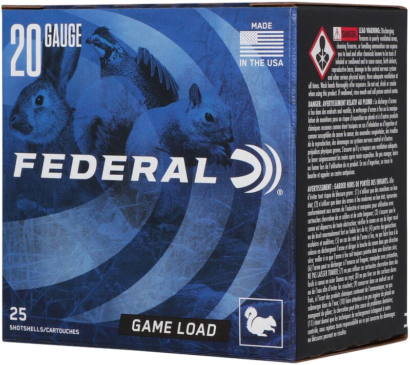 Game Load Upland, 20 Gauge, 6 Shot, 2-3/4 in, 7/8 oz, 1210 fps