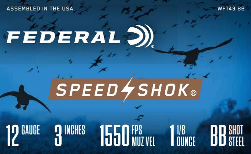 Speed-Shok, 12 Gauge, BB Shot, 3 in, 1 1/8 oz, 1550 fps