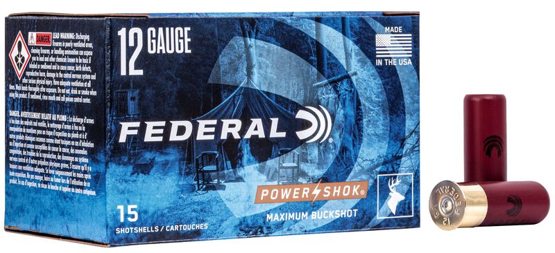 Power-Shok Buckshot, 12 Gauge, 00 Buck Shot, 2-3/4 in, 1325 fps