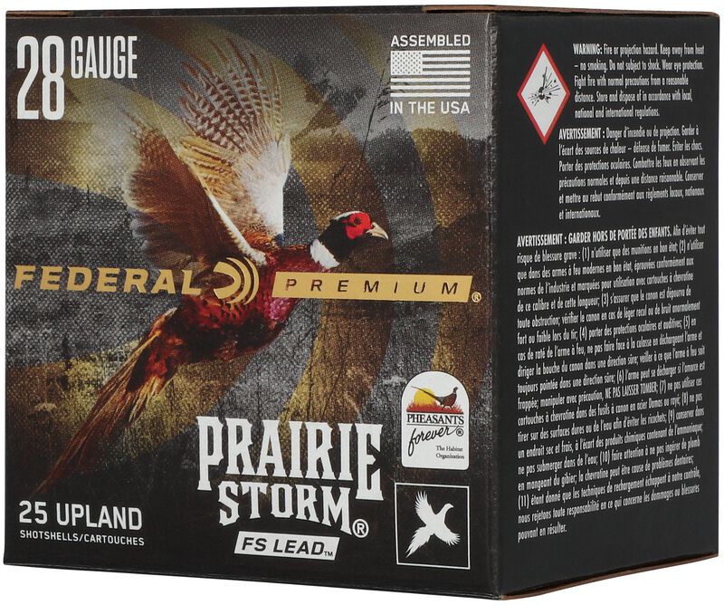 Prairie Storm FS Lead, 28 Gauge, 6 Shot, 2-3/4 in, 13/16 oz, 1300 fps
