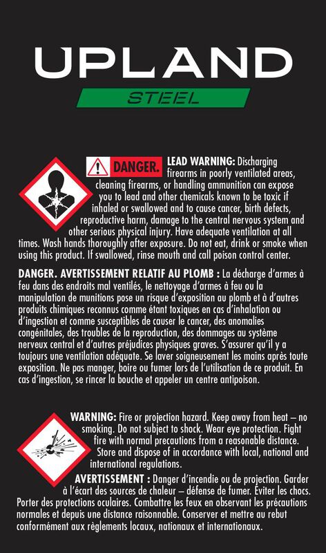 Upland Steel, 12 Gauge, 7.5 Shot, 2-3/4 in, 1 oz, 1375 fps