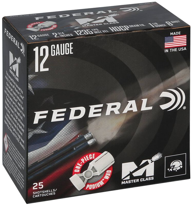 Master Class, 12 Gauge, 8 Shot, 2-3/4 in, 1 1/8 oz, 1235 fps