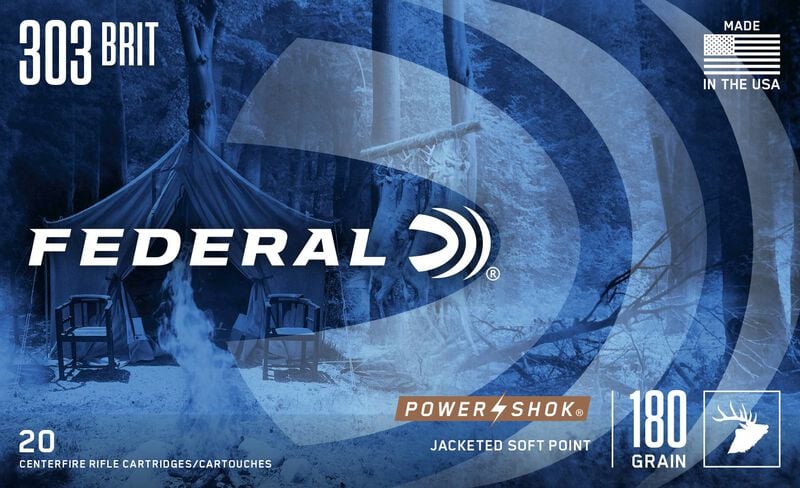 Power-Shok Rifle, 303 British, 180 Grain, Jacketed Soft Point, 2460 fps