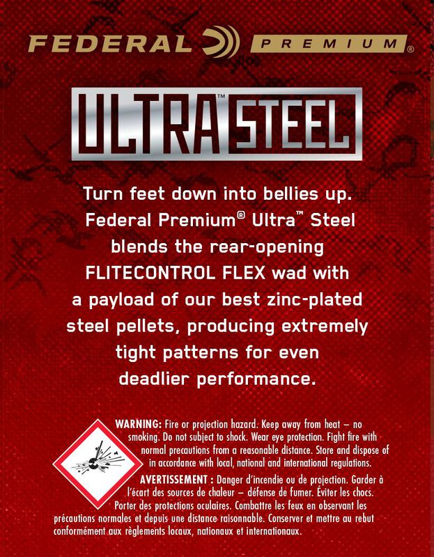 Ultra Steel, 20 Gauge, 3 and 5 Shot, 3 in, 1 oz, 1400 fps