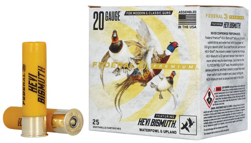 Premium HEVI-Bismuth, 20 Gauge, 4 Shot, 3 in, 1 1/8 oz, 1350 fps