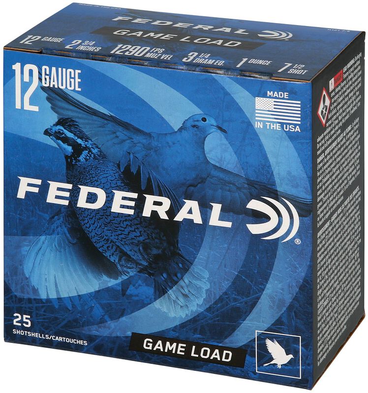 Game Load Upland, 12 Gauge, 7.5 Shot, 2-3/4 in, 1 oz, 1290 fps