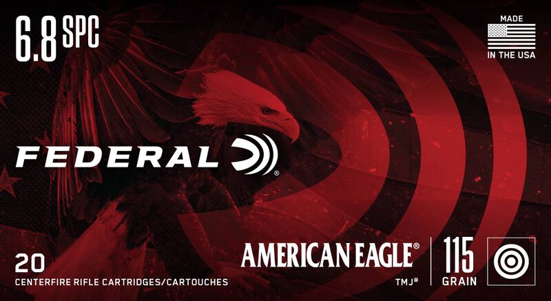 American Eagle Rifle, 6.8 Rem SPC, 115 Grain, Total Metal Jacket, 2675 fps