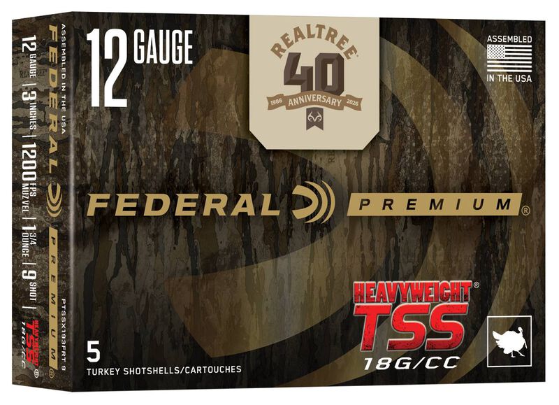 HEAVYWEIGHT TSS Realtree 40th Anniversary Edition, 12 Gauge, 9 Shot, 3 in, 1 3/4 oz, 1200 fps 12 Gauge Ammo - 5 Shells of #9 Shot Ammunition ammunition