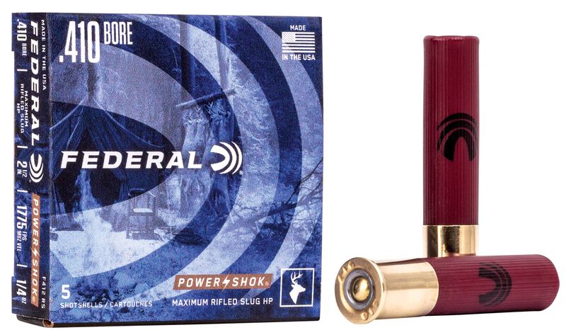 Power-Shok Rifled Slug, 410 Bore, 109 Grain, 2-1/2 in, 1775 fps
