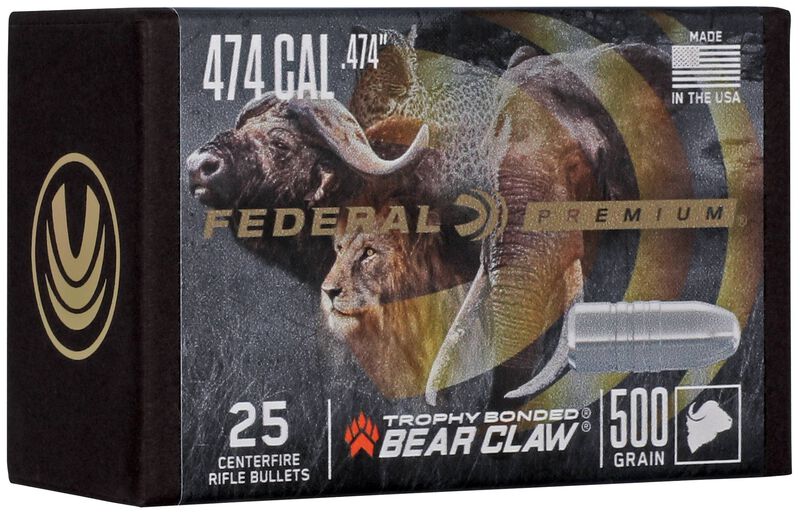 Trophy Bonded Bear Claw Component Bullet, .474, 500 Grain