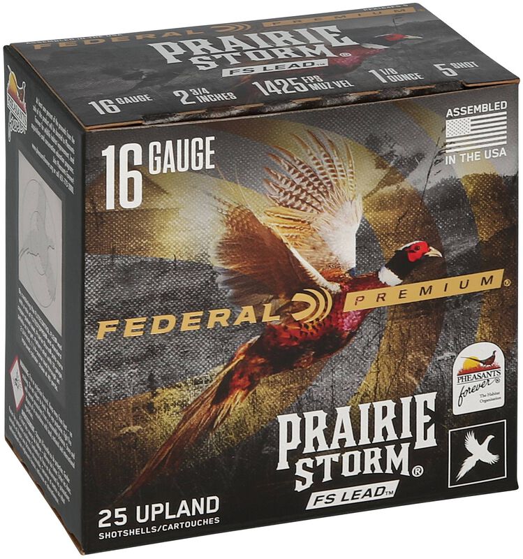 Prairie Storm FS Lead, 16 Gauge, 5 Shot, 2-3/4 in, 1 1/8 oz, 1425 fps