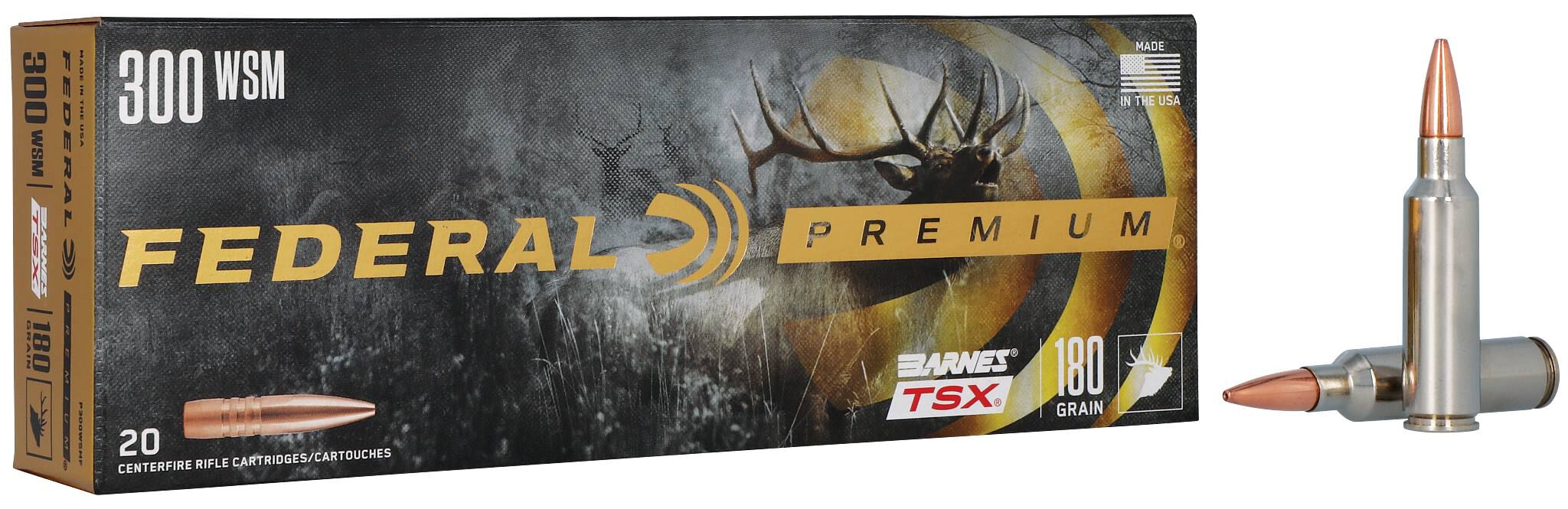 Federal 300 WSM 180gr Barnes TSX – Powerful .300 WSM Hunting Ammo, 2980 fps, 20 Rounds