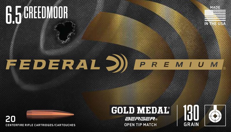 Gold Medal Berger, 6.5 Creedmoor, 130 Grain, Berger AR Hybrid OTM, 2875 fps