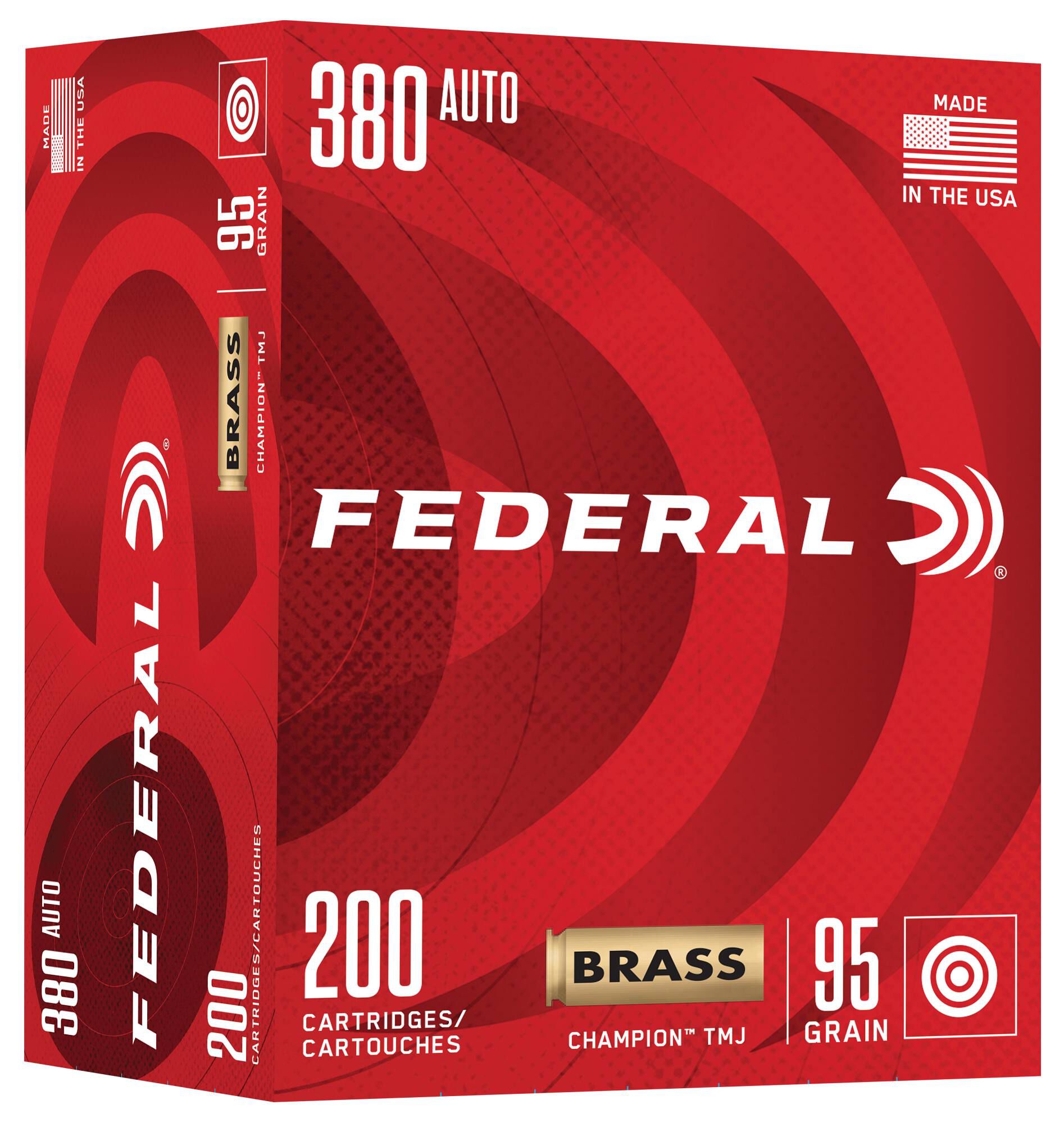Federal 380 ACP 95gr FMJ – Reliable .380 ACP Range Ammo, 980 fps, 200 Rounds 5 Federal 380 ACP 95gr FMJ ammunition