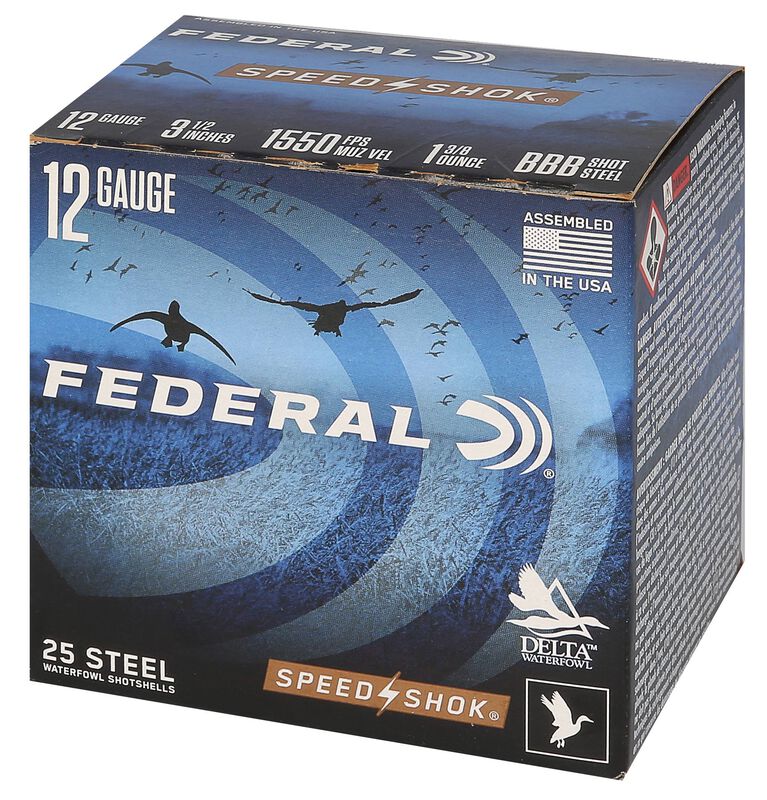 Speed-Shok, 12 Gauge, BBB Shot, 3-1/2 in, 1 3/8 oz, 1550 fps