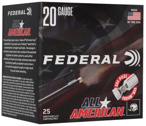 All American, 20 Gauge, 8 Shot, 2-3/4 in, 7/8 oz, 1200 fps