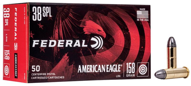 American Eagle Handgun, 38 Special, 158 Grain, Lead Round Nose, 770 fps