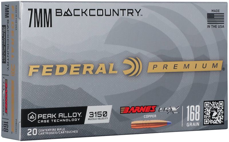 Barnes LRX, 7mm Backcountry, 168 Grain, Barnes LRX, 3150 fps