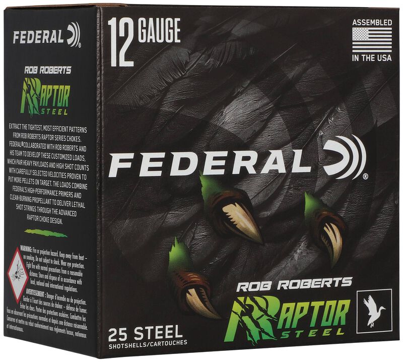 Rob Roberts Raptor Steel, 12 Gauge, 3 Shot, 3 in, 1 3/8 oz, 1400 fps