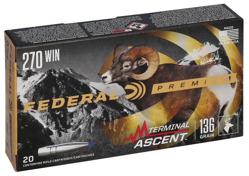 Terminal Ascent, 270 Win, 136 Grain, Terminal Ascent, 3000 fps
